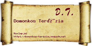 Domonkos Terézia névjegykártya