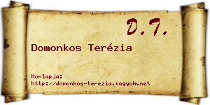 Domonkos Terézia névjegykártya