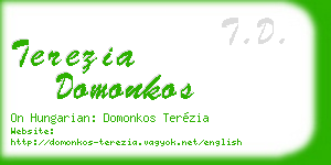 terezia domonkos business card