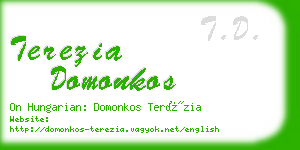 terezia domonkos business card